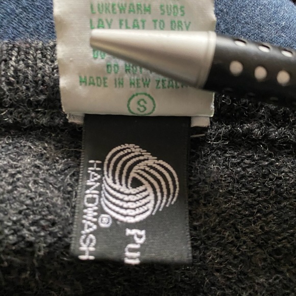 RECENT WORKS Sweater Woolen, Gray. NZ Vintage. S - Picture 7 of 7